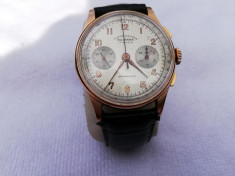 SULTANA (TITUS) CHRONOGRAPH MECANIC ANII &amp;#039;50 AUR 18K RARITATE foto