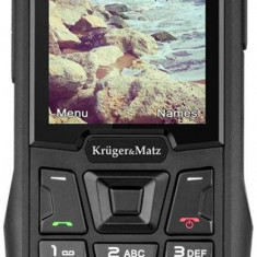 Telefon Mobil Kruger&Matz Iron 2, Ecran QVGA 2.4inch, 32MB RAM, 32MB Flash, 0.3MP, 2G, Dual Sim (Negru/Galben)
