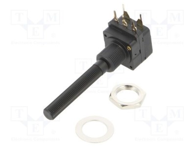 Potenţiometru axial 10k&amp;Omega; 200mW THT 6mm PIHER mono cărbune foto