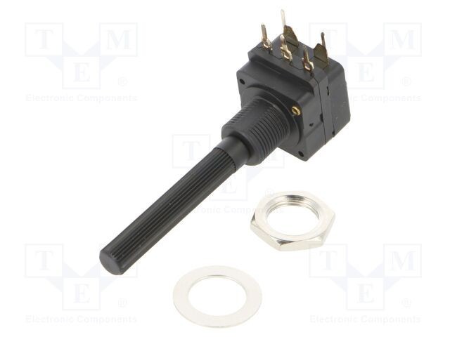 Potenţiometru axial 10k&Omega; 200mW THT 6mm PIHER mono cărbune