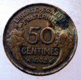 7.809 FRANTA 50 CENTIMES 1932, Europa, Bronz-Aluminiu