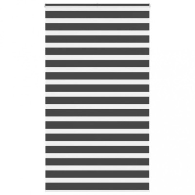 Jaluzea tip zebra neagră lățime țesătură 130,9 cm poliester foto