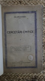 CERCETARI CRITICE.ION SAN -GIORGIU ,1923