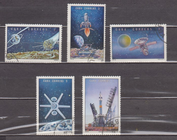 A12 S3 6 - Timbre foarte vechi - Cuba - cosmos - statii spatiale