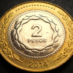 Moneda bimetal 2 PESOS - ARGENTINA, anul 2014 * cod 3615