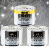 Vopsea Decorativă de Lux Argentina &ndash; Gri Otel | Pachet 1.5L (2&times;0.5L + 0.5L), Efect 3D Stelat-Toro Decor