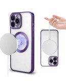Huse silicon cu incarcare magetica wireless pentru Iphone 13 Pro Max Mov, Carcasa
