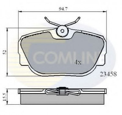 Set placute frana,frana disc LAND ROVER DISCOVERY II (LJ, LT) (1998 - 2004) COMLINE CBP01093 foto