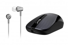 Kit mouse wireless + casti Genius MH-8015 Iron Grey foto