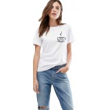 Tricou dama alb - Espresso Yourself II - 2XL