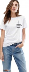 Tricou dama alb - Espresso Yourself II - M