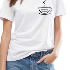 Tricou dama alb - Espresso Yourself II - 2XL