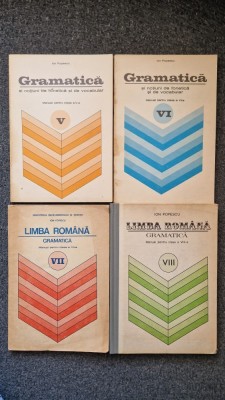 SET LIMBA ROMANA GRAMATICA MANUAL PENTRU CLASA V, VI, VII, VIII - Ion Popescu foto