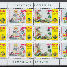 ROMANIA 2005 LP 1686 a CERCETASII ROMANIEI MINICOALA DE 12 TIMBRE MNH