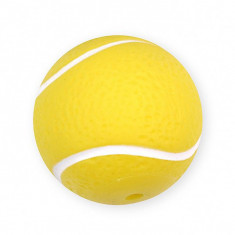 Jucărie pentru câini - minge de tenis din vinil, galbenă - 7cm