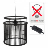 H&amp;S Collection Lampa suspendata, negru GartenMobel Dekor, vidaXL