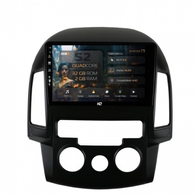 Navigatie Hyundai I30 (2007-2012) Clima Manuala 2GB RAM Android 13 GPS Wi-FI Carplay Android Auto USB Bluetooth Radio Waze Touchscreen 9 inch foto