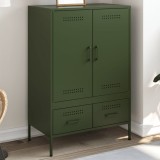 VidaXL Dulap &icirc;nalt, verde măsliniu, 68x39x101,5 cm, oțel