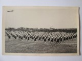 Fotografie colectie 140x90 mm cu străjerițe la defilare/paradă stadion anii 30