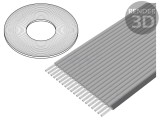 Cablu Bandă Gri Neecranat 0,635mm 20x30AWG 100FT