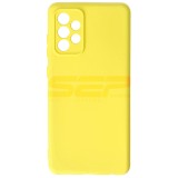 Husa Silicon Galben Samsung Galaxy A72, High Copy, Protectie Camera