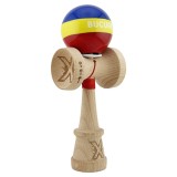 Kendama X Originala, Profesionala, Cyrax, Tricolor Edition BUCURESTI, Super Sticky cu Cupe Mari KING SIZE V3, Rulment Metalic si Gaura in Baza, din Le