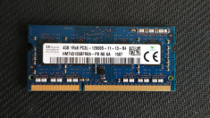 Memorie laptop DDR3 PC3-12800 1600MHz HYNIX 1.35V 4GB (de pe ASUS X553M) foto