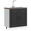 VidaXL Dulap de bază pentru chiuvetă &bdquo;Kalmar&rdquo; Negru lemn de prelucrare 853448