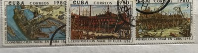 (B ) Timbre serii Straine tema Cuba Constructii foto