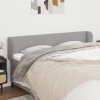 VidaXL Tăblie de pat cu aripioare gri deschis 163x23x78/88 cm textil 3116870