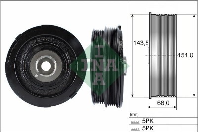 INA 544 0069 10 Fulie curea, arbore cotit foto
