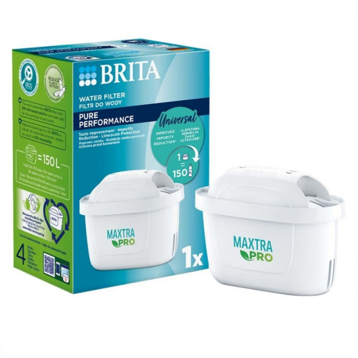 Filtru BRITA Maxtra PRO Pure Performance, filtrare 150 l, mai putin calcar/clor si impuritati