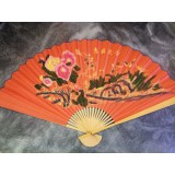 Evantai feng shui, rosu cu flori pe apa 90cm x 160 cm