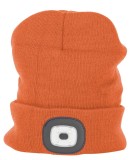 Caciula cu LED re&icirc;ncarcabila USB Strend Pro Albacore, portocalie