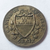 Elveția 5 Batzen 1827 argint Vaud