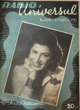 Radio Universul Nr. 492 Martie 1944 23 pagini 24x30 cm romana stare buna brosata