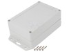 Carcasa universala KRADEX ZP 100x150x60mm, Policarbonat, IP65, Gri deschis, Cu lame si bucsa alama
