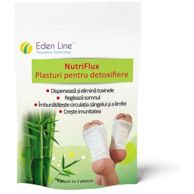 Plasturi pentru detoxifiere 10 bucati,Eden Line NutriFlux foto