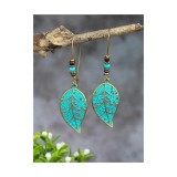 Cumpara ieftin Cercei Frunza Albastru Menta - 00894