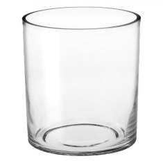 Vază Decorativă Cylindrică, Sticlă Transparentă, Diametru 15cm, &Icirc;nălțime 20cm