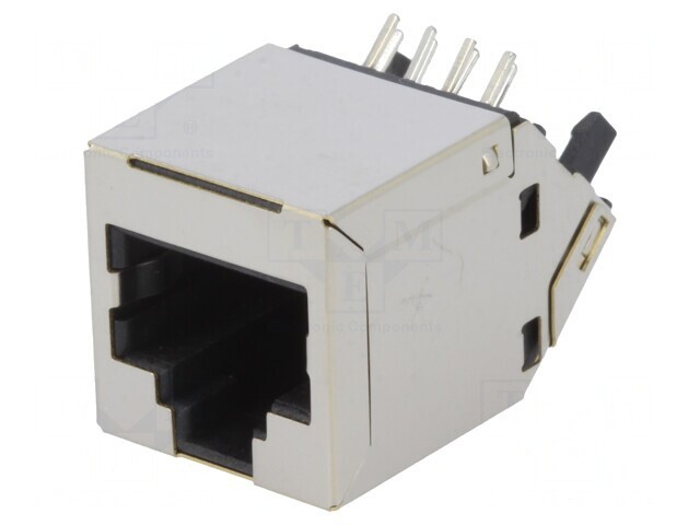 Soclu RJ45 Cat 6 Ecranat 8p8c THT &icirc;n Unghi