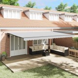 Copertină cu Manual Antracit 6 &times; 3,5 m Metal