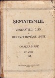747SPN Şematismul veneratului cler al Diecezei Rom&acirc;ne Unite de Oradea 1934