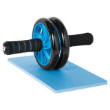 Roata fitness pentru abdomene AB-Wheel Rebel Active, cerc 15.5 cm, covoras inclus