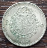 (A927) MONEDA DIN ARGINT SUEDIA - 2 KRONOR 1946, LIT. TS, REGELE GUSTAV V, Europa