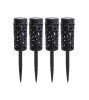 Set 4 lampi Solare LED pentru curte sau gradina cu elemente in format de luna si stele, KIK