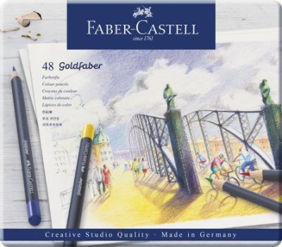 CREIOANE COLORATE 48 CULORI GOLDFABER CUTIE METAL FABER-CASTELL foto