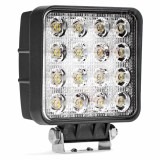 Proiector LED AWL05 16 LED 48W 12V 24V 9-60V DC 4000lm 6000K 30 IP67 pentru off-road utilaje agricole constructii barci AMiO