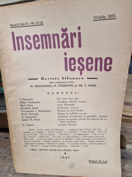Revista Insemnari Iesene nr.13-14/1937