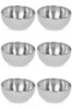 Set boluri, 6 piese, 500 ml, Metal, Argintiu